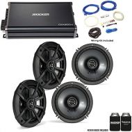 Kicker 43CSC654 6.5” CS-Series Speakers (2 Pair) with 43CXA3004 CX-Series Amplifier and Wire kit
