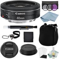 WhoIsCamera Canon EF 40mm f2.8 STM Lens + Advanced Accessory Kit - Canon Lens Bundle Includes EVERYTHING You Need to Get Started