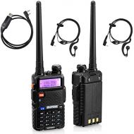 BaoFeng UV-5R Dual-Band UHFVHF Portable Ham Two Way Radio (Pack of 2) with Programming Cable