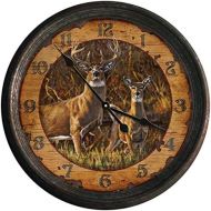 Rivers Edge Products Distressed Vintage Tin Wall Clock, 15-Inch