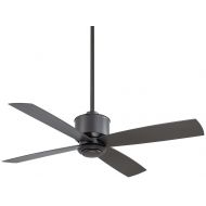 Minka-Aire Minka Aire F734-SI Strata - 52 Outdoor Ceiling Fan with Light Kit, Smoked Iron Finish with Smoked Iron Blade Finish with Etched Opal Glass