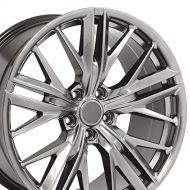 OE Wheels LLC OE Wheels 20 Inch Fits Chevy Camaro 10-2018 ZL1 Style CV25 20x9.5/20x8.5 Rims Hyper Black SET