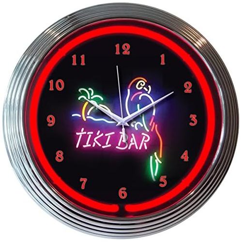  Neonetics 8TIKIX Tiki Bar Neon Clock