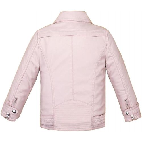  Stesti Winter Jacket for Girls Leather Jacket Fleece Winter Coat for Baby Girl