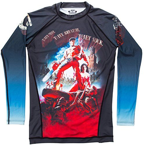  Fusion Fight Gear Army of Darkness Hail to The King Compression Shirt BJJ Rash Guard