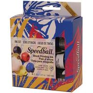 Speedball Water-Soluble Block Printing Ink Starter Set  6 Bold Colors With Satiny Finish - 1.25 FL OZ Tubes - 3470