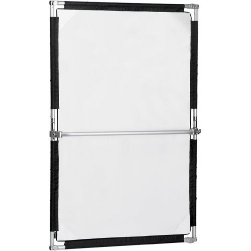  Fotodiox Pro Studio Solutions 145cm x 145cm (57in x 57in) Boom Sun Scrim - Collapsible Frame Diffusion & SilverWhite Reflector Kit with Boom Handle and Carry Bag