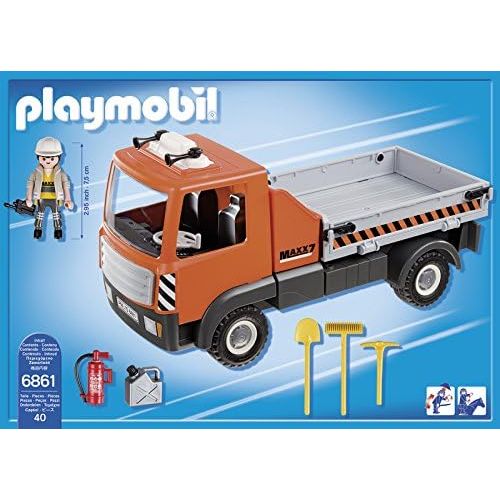 플레이모빌 PLAYMOBIL 6861 Flatbed Workmans Truck