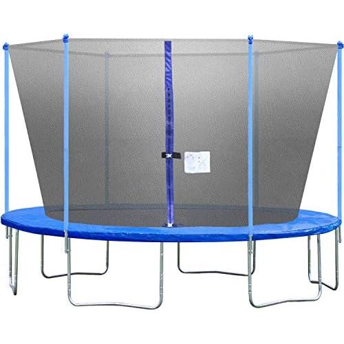  BestMassage Trampoline 10FT Round Jumping Table with Safety Enclosure Net Sping Pad Combo Bounding Bed Trampoline Fitness Equipment