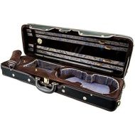 Paititi 4/4 Full Size Professional Oblong Shape Lighweight Violin Hard Case with Hygrometer Black/Brown