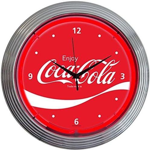  Neonetics Drinks Coca Cola Wave Neon Wall Clock, 15-Inch