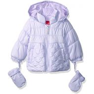 London+Fog London Fog Baby Girls Bow Quilt Jacket with Mittens