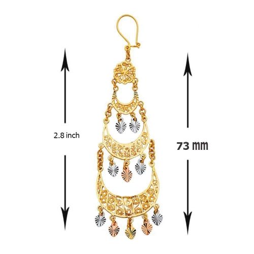  TOUSIATTAR JEWELERS TousiAttar Gold Chandelier Earrings 14k - Dangle Earring for Women - Unique Jewelry Gift for Her  light weight