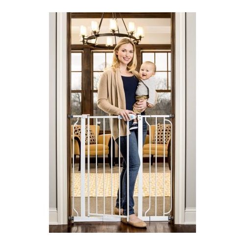  Regalo Extra Tall Walk Through Gate, Pressure Mount with Included Extension Kit