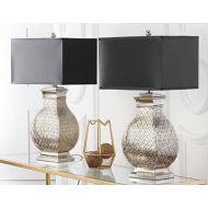 Safavieh Lighting Collection Malaga Silver 30-inch Table Lamp (Set of 2)