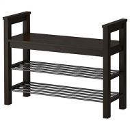 IKEA Hemnes Bench with Shoe Storage, Black-Brown 702.458.72