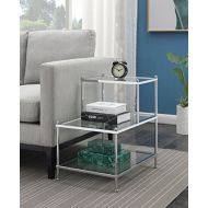 Convenience Concepts Royal Crest Collection Coffee Table, Chrome/Glass