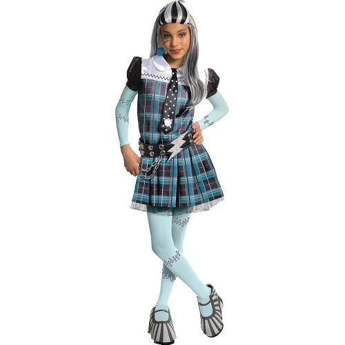  DISC0UNTST0RE Girls - Monster High Frankie Stein Child Costume Deluxe Md Halloween