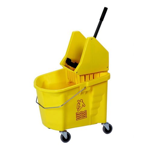  Continental 335-37YW, Splash Guard and Backsaver Combo Set with Down-Press Wringer, Yellow (Case of 1)
