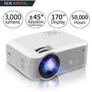 Projector, Salange HD Movie Projector with 1080P Support,Mini Portable Led Video Projector (2019 Upgraded), Compatible with Amazon Fire TV StickLaptopXboxiPadSmart Phones for H