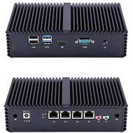 Qotom Desktop Router Q350G4 Intel Core I5-4200U(3M Cache, Up to 2.60 Ghz), 4Gb Ddr3 Ram 256Gb Ssd, 4 Intel LAN,Used As A Router/Firewall/ Proxy/WiFi Access Point