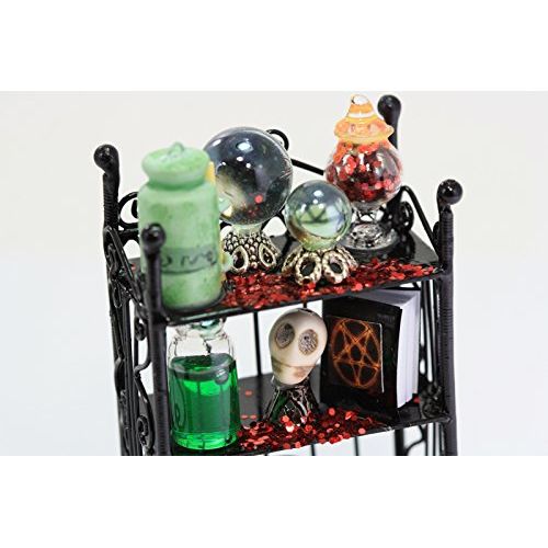  Dollhouse Miniature Halloween Sorcerers or Witches Filled Artisan Wall Shelf