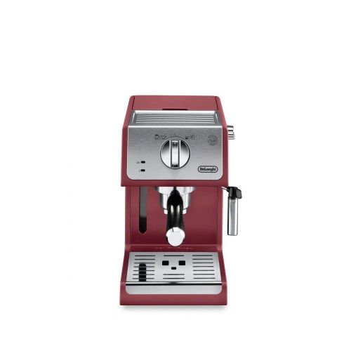 드롱기 DeLonghi ECP3220R 15 Bar Espresso Machine with Advanced Cappuccino System, 14.2, Red