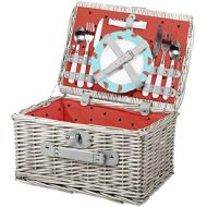 Picnic Time Catalina English Style Picnic Basket with Service for Two, Watermelon Collection