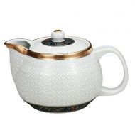 Kutani Japanese Ceramic Porcelain kutani ware. Japanese kyusu teapot. White. Shippou. Japanese ceramic Hagiyakiya K4-588