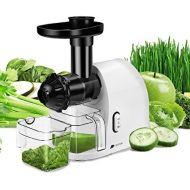 Flexzion Slow Masticating Juicer Machine - Household Low Speed Electric Cold Press Juice Extractor with Cleaning Brush, Juice Cup Pulp Container for High Nutrient Fruit and Vegetab