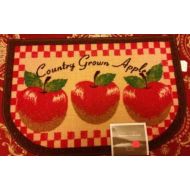 The Pecan Man COUNTRY GROWN APPLES KITCHEN RUG (non skid latex back),1Pcs 16x24