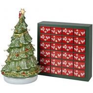 [아마존베스트]Villeroy & Boch Christmas Toys Memory Advent Calendar 3D Tree, Hard Porcelain, Wood, Plastic, Colourful, 25 x 32 x 43 cm