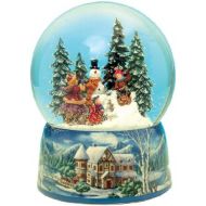 Musicbox Kingdom 48039 Snowman Snow Globe Music Box, Plays The Melody Leise Rieselt der Schnee
