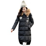 Queenshiny Womens Hooded Lightweight Packable Duck Down Coat Fur Collor Jacket