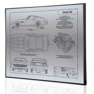Engraved Blueprint Art LLC Maserati Ghibli SS Blueprint Artwork-Laser Marked & Personalized-The Perfect Maserati Gifts