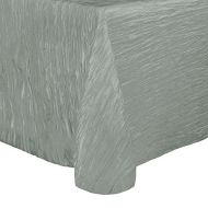 Ultimate Textile -2 Pack- Crinkle Taffeta - Delano 90 x 156-Inch Rectangular Tablecloth, Platinum Dark Grey