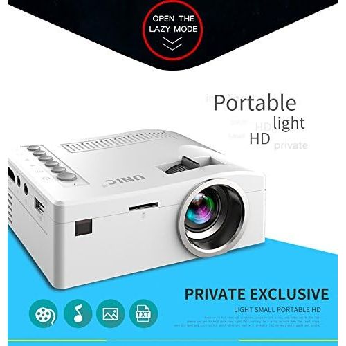  Fosa UC18 Mini Portable video Projector, Full HD 1080P LCD LED Home Theater Cinema Mini Portable Projector Support USB TV VGA SD AV Multi language, Great for Movie Nights and Video
