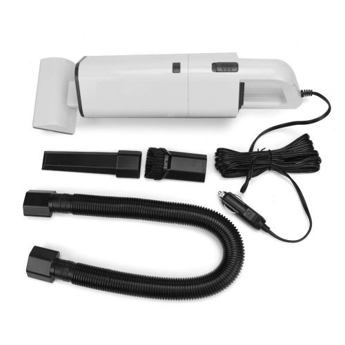  Acouto 12V 60W Car Portable High Power 4000PA Wet & Dry Vehicle Car Handheld Vacuum Cleaner, 12.4 3.9 3.7inch(White)