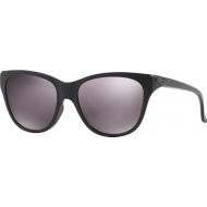 Oakley Womens Hold Out 0OO9357 Polarized Iridium Cateye Sunglasses, MATTE BLACK, 55 mm
