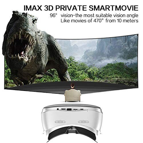  ALXDR 3D VR Headset Virtual Reality Headset Full HD 2560x1440P Display Android 5.1 3G/16G 360 Degree Panorama Theate Support WiFi Bluetooth APPs TF Card,White