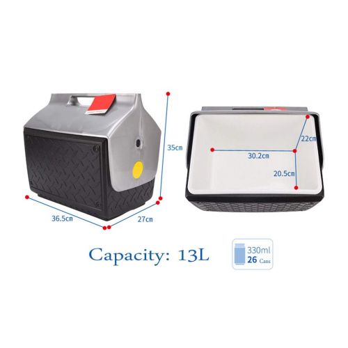  LIYANBWX Insulated Cooler & Warmer 13 Litre Capacity Portable Passive Cooler Box- for Camping, Caravans, Picnics and Festivals
