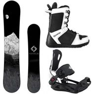 System MTN and 2019 MTN Rear Entry Step in Binding Mens Complete Snowboard Package