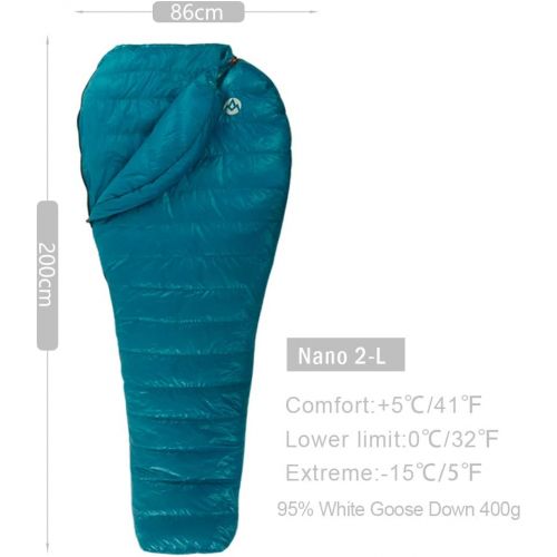 트렉 AEGISMAX NANO2 Outdoor Camping Mummy Spring Autumn Winter Tent Ultralight 800FP White Goose Down Sleeping Bag