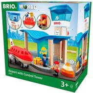 Brio Airport with Control Tower Wooden Train, Blue