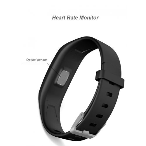  WRRAC-Monitors Sport Bluetooth Smart Bracelet Calorie Step Counter with Heart Rate Monitor Blood Pressure Fitness Tracker for Kids Men Women for Android 4.4 or iOS 9.0 and Above(Red or Black)