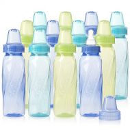 [아마존베스트]Evenflo Feeding Classic Tinted Plastic Standard Neck Bottles for Baby, Infant and Newborn - Teal/Green/Blue, 8 Ounce (Pack of 12)