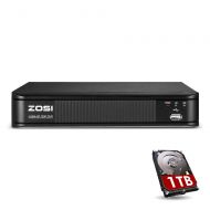 ZOSI 720p 8 Channel HD-TVI 1080P Lite 4 in 1 Video Surveillance DVR Recorder with Hard Drive Built-in, P2P Technology, QR Code Scan Remote Access,Motion Detection