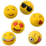 ZOUBIAG Fast Inflatable Beach Ball 6Pcs Emoji Pool Party Toy