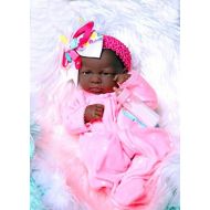 Doll-p My Cute African American Baby Girl Realistic Berenguer 15 inches Anatomically Correct Real Alive Baby Washable Doll Soft Vinyl With Extras Accessories