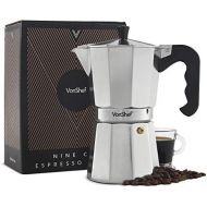 VonShef italienischer Kaffee oder Mokka -Maker 9 Tassen Herdplatte Macchinetta enthalt eine Ersatzdichtung und Filter